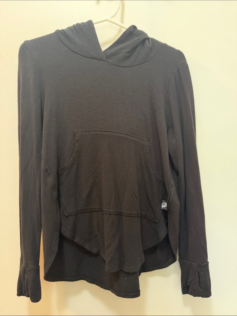 Terez Black Lightweight Hoodie Long Sleeve Top Ages 3-6 Y